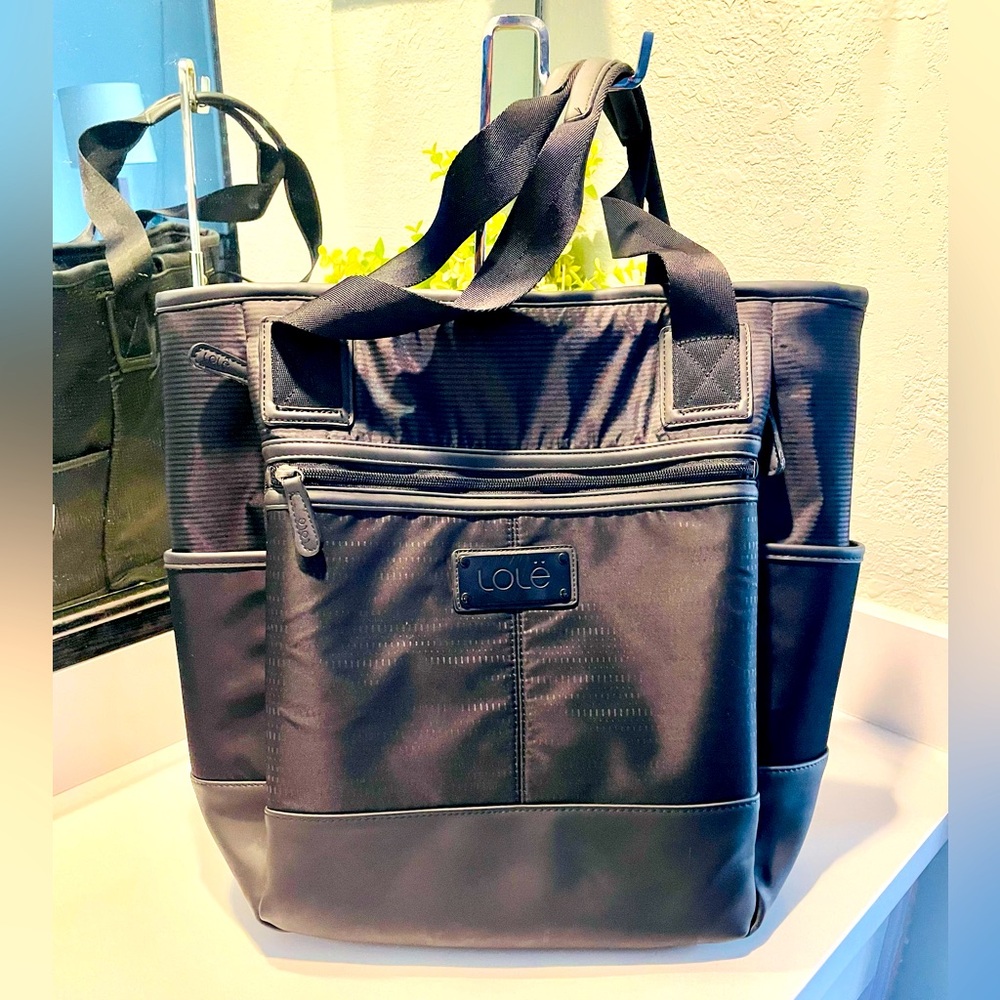 Lolë Convertible Large Black Tote Bag/Backpack